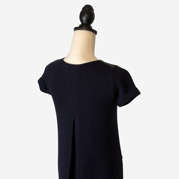 Massimo Dutti Wool Blend Mini Dress With Leather Details - Picture 7 of 15